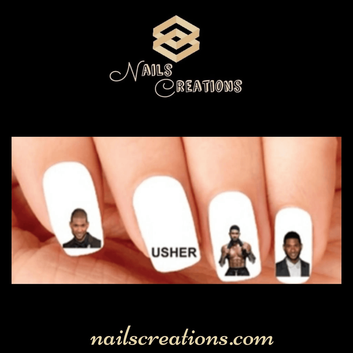 Usher Raymond Assorted Waterslide Nail Decals - Nails Creations
