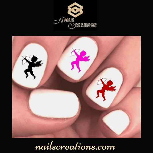 Valentines Day Cupid Angel Waterslide Nail Decals - Nails Creations