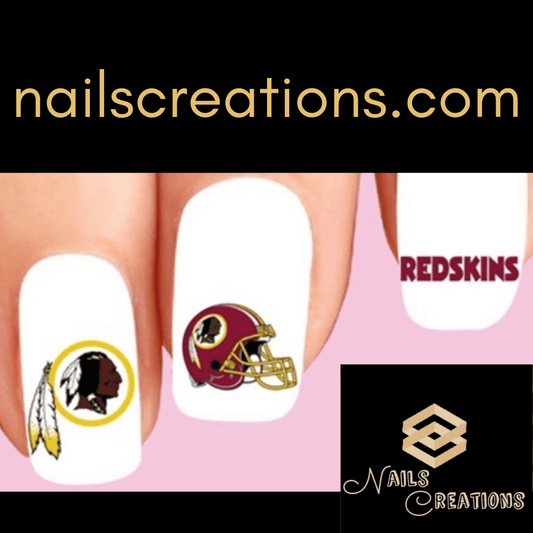 Washington Redskins Football Assorted Nail Decals Stickers Waterslide Nail Art Design - Nails Creations