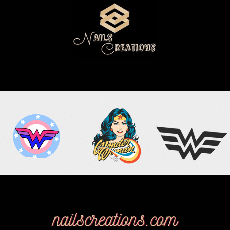 Wonder Woman Assorted Set of 20 Waterslide Nail Decals - Nails Creations